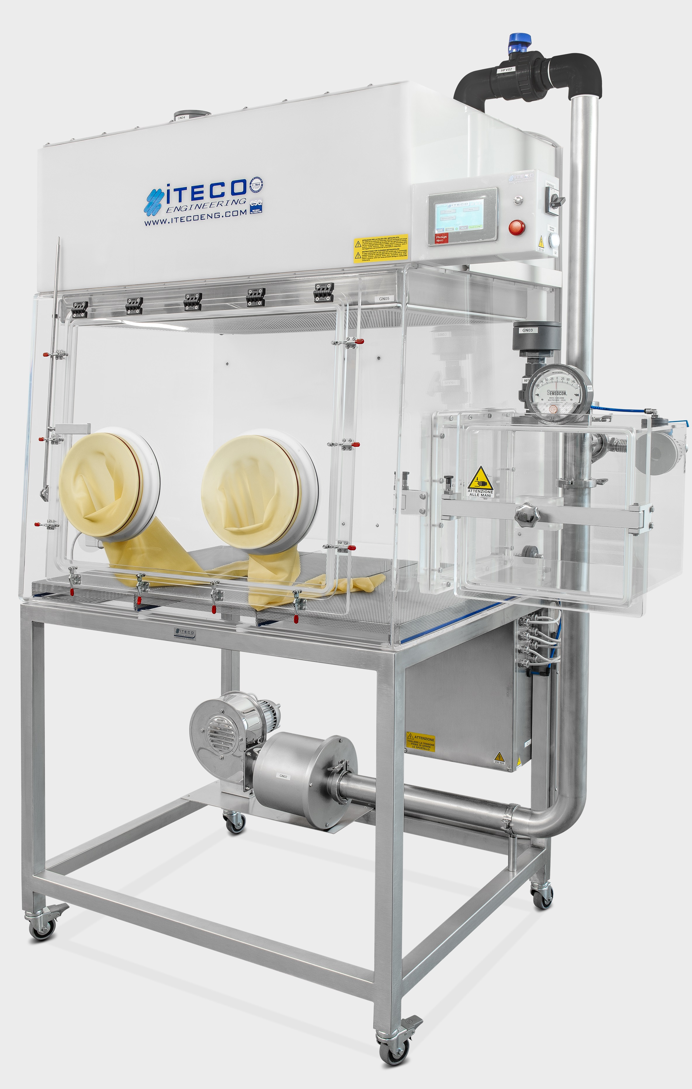 Isolatori di Classe A inseribili in cleanrooms di Classe “D” per la manipolazione di Preparati Sterili:     Isolatore SEI202 e SEI202 “Chem-Cyto”