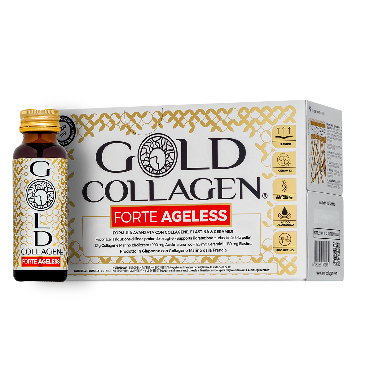 GOLD COLLAGEN® FORTE AGELESS - 12.000 mg di Collagene Marino